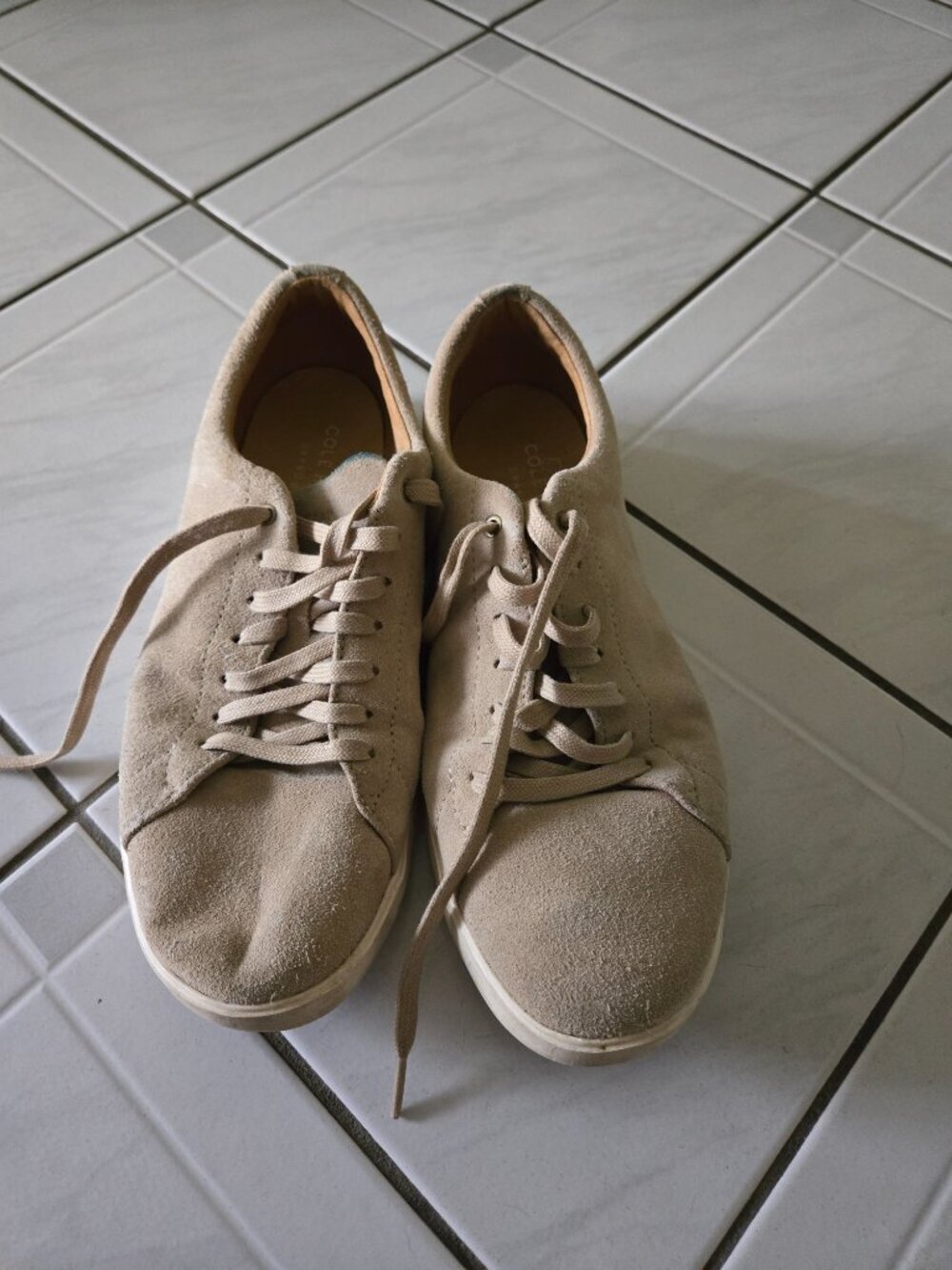 Cole Haan Grand Cross Court Suede Sneakers Tan 10B - Picture 2 of 7